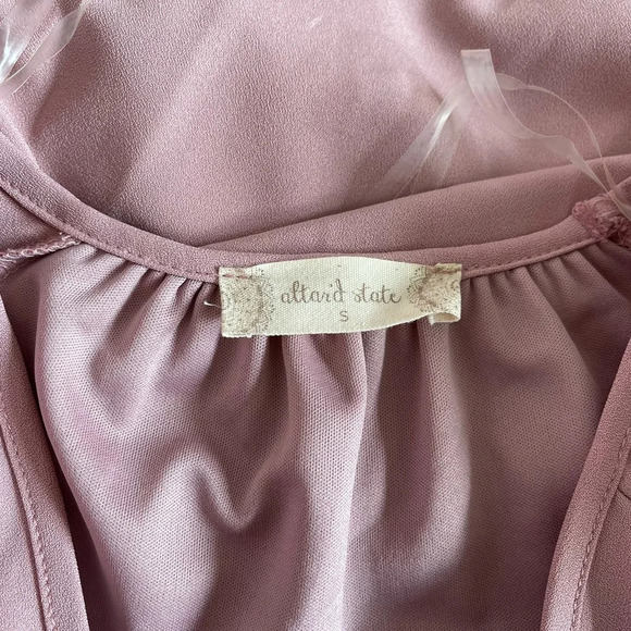 Altar’d State NWT Rosewood Blush Pink Bell Sleeve Shift Mini Dress Small Women’s - Picture 8 of 12